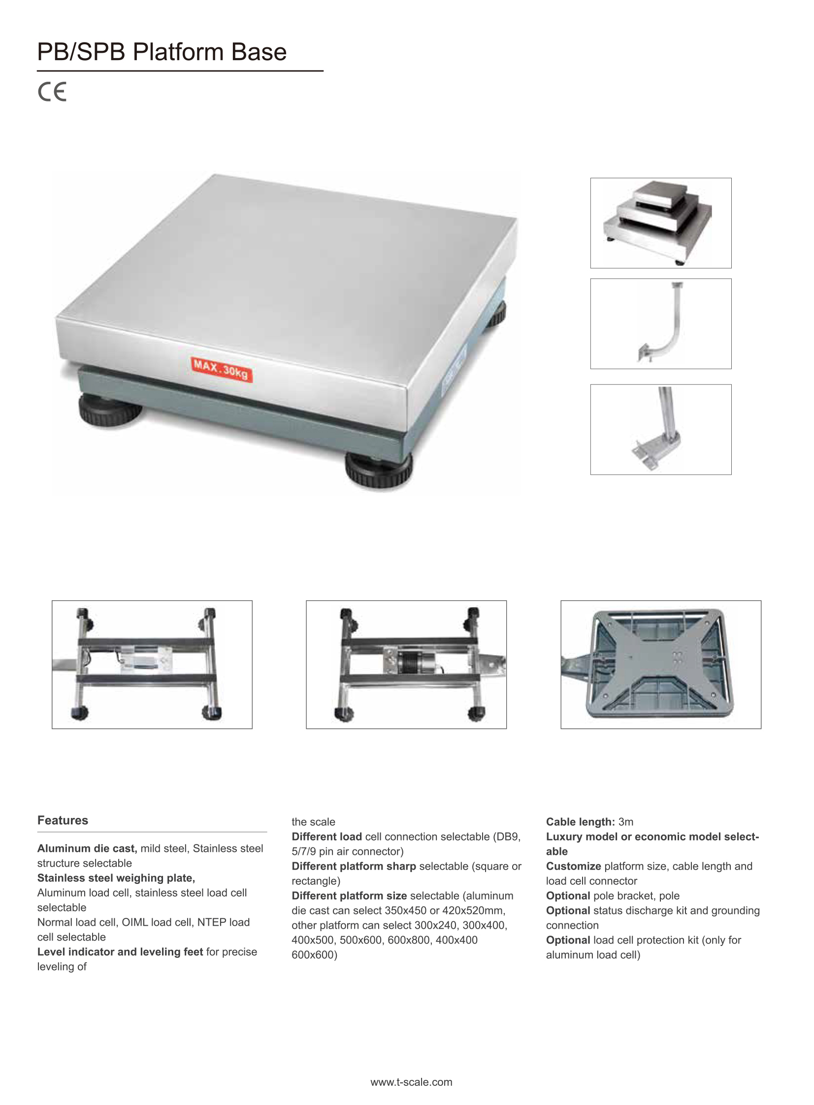 T-Scale MBW-500 Legal for Trade Weighing Platform Scale 500 x 0.1 lb